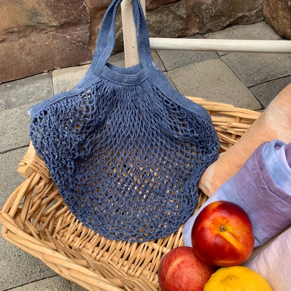 ✨HAND DYED FRENCH MARKET STRING BAG✨ - Picture 4 of 6